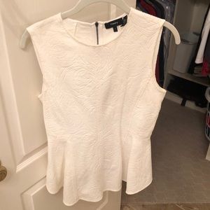 Theory white top; worn once